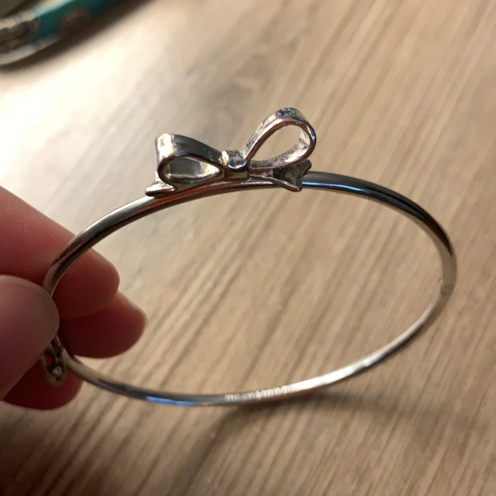 Silver Kate Spade bow bracelet